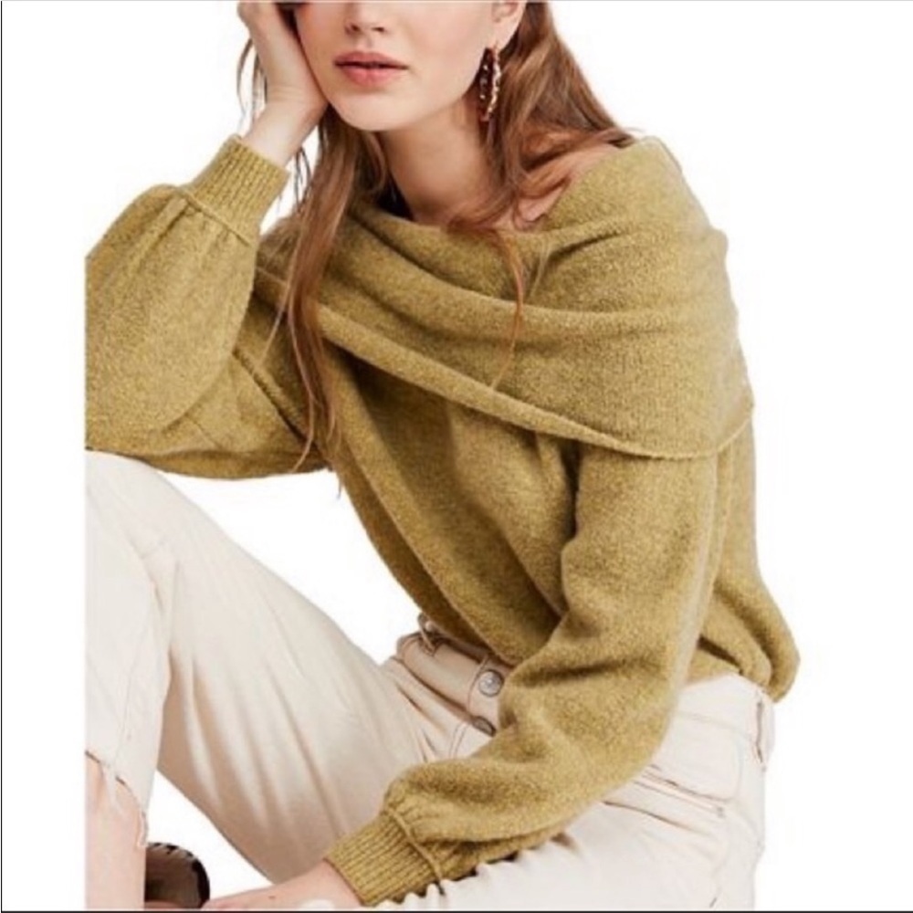 Free People Peridot Heather Green Echo
Beach Pullover Sweater